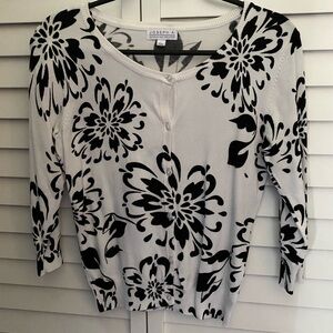 Joseph A - Black & White Cardigan